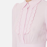 ELS-CA11452 MINT FRILL CROP BLOUSE