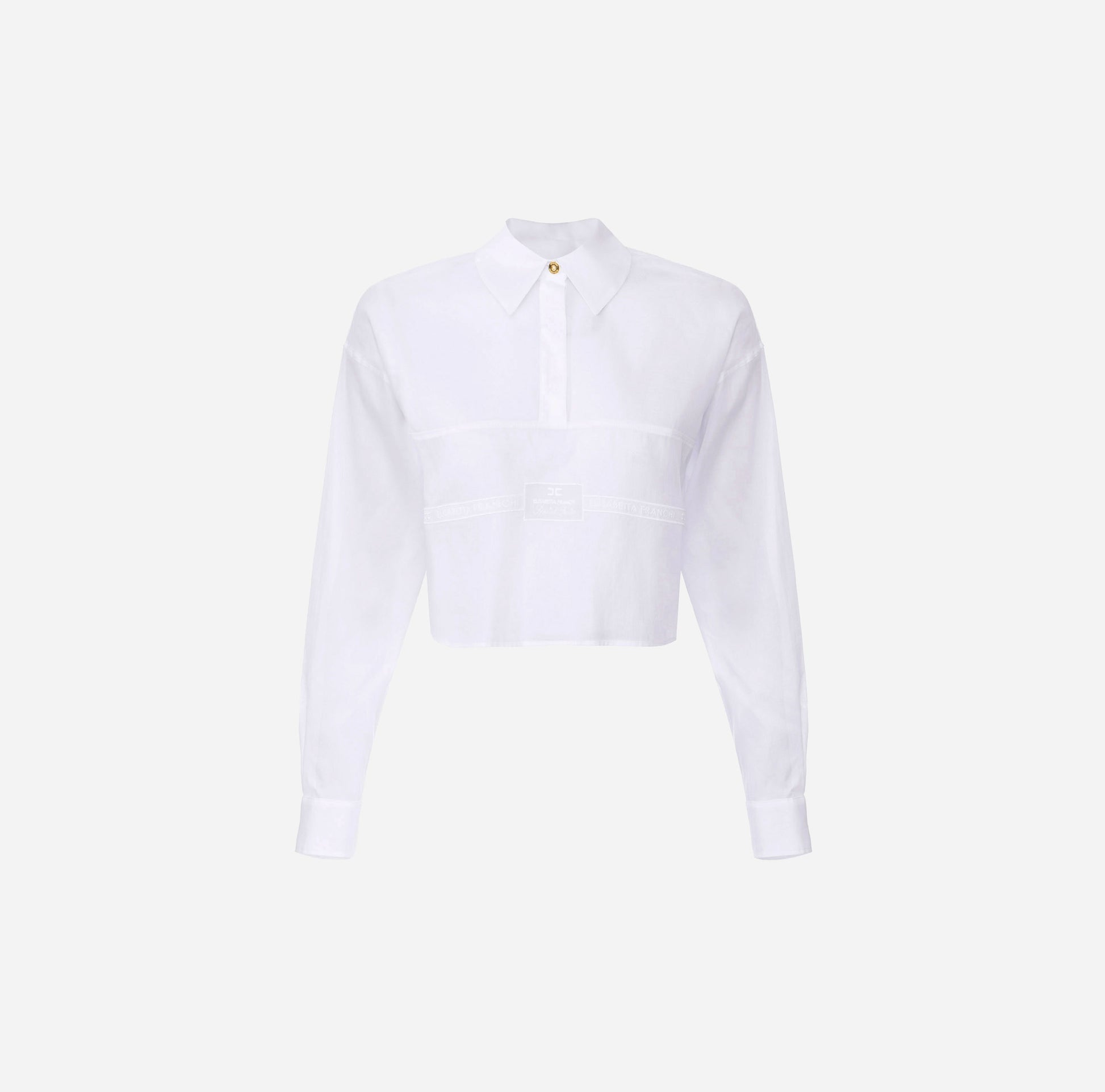 ELS-CA12056E2 WHITE GRAPHIC BLOUSE