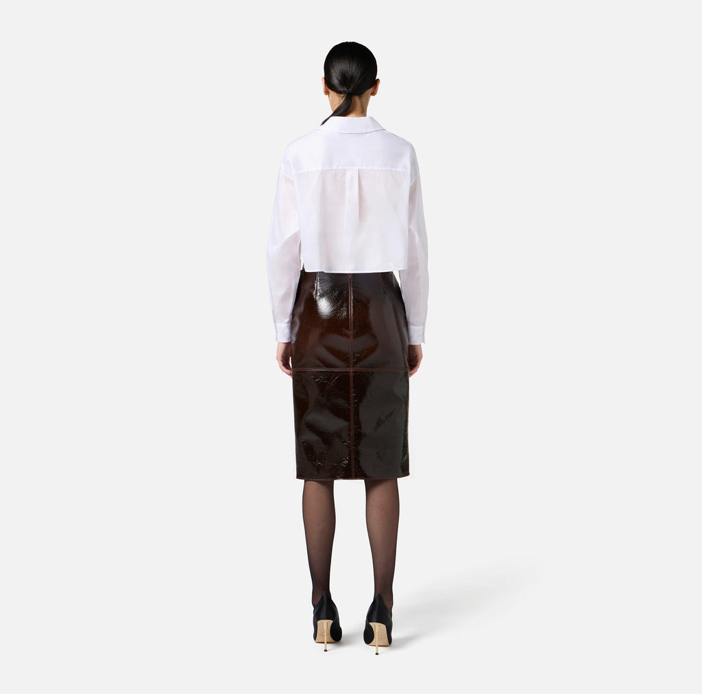 ELS-CA12056E2 WHITE GRAPHIC BLOUSE