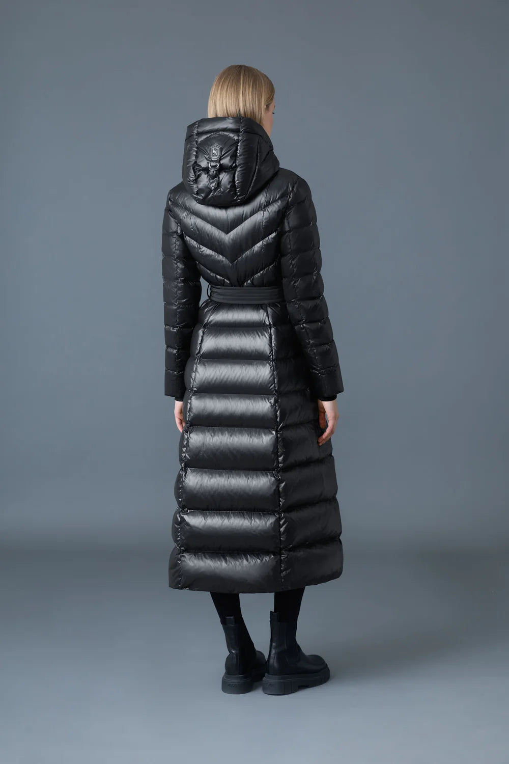 MKG-CALINA-RZ BLACK LONG BELTED COAT