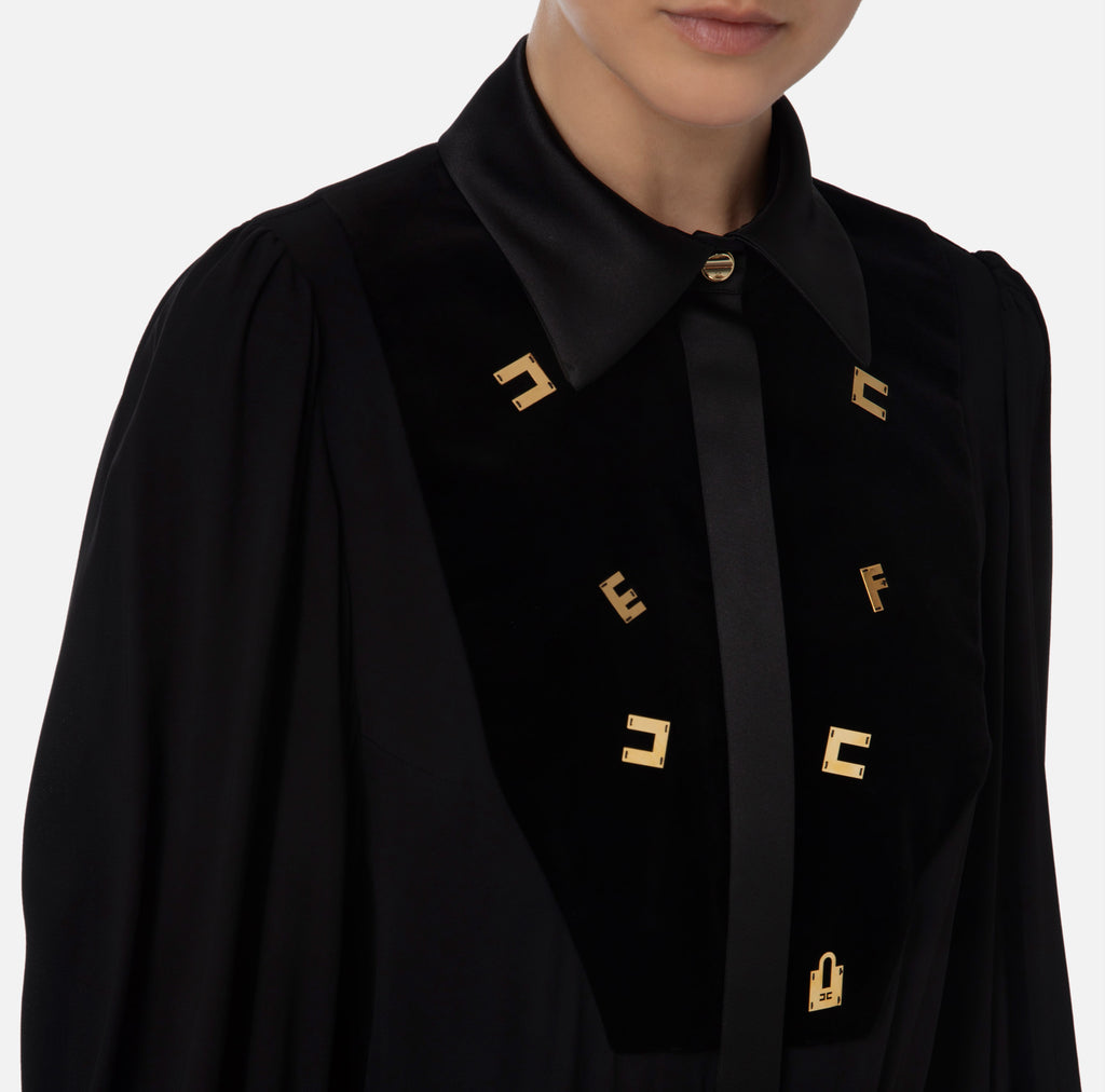 ELS-CB00436E2 BLACK BLOUSE