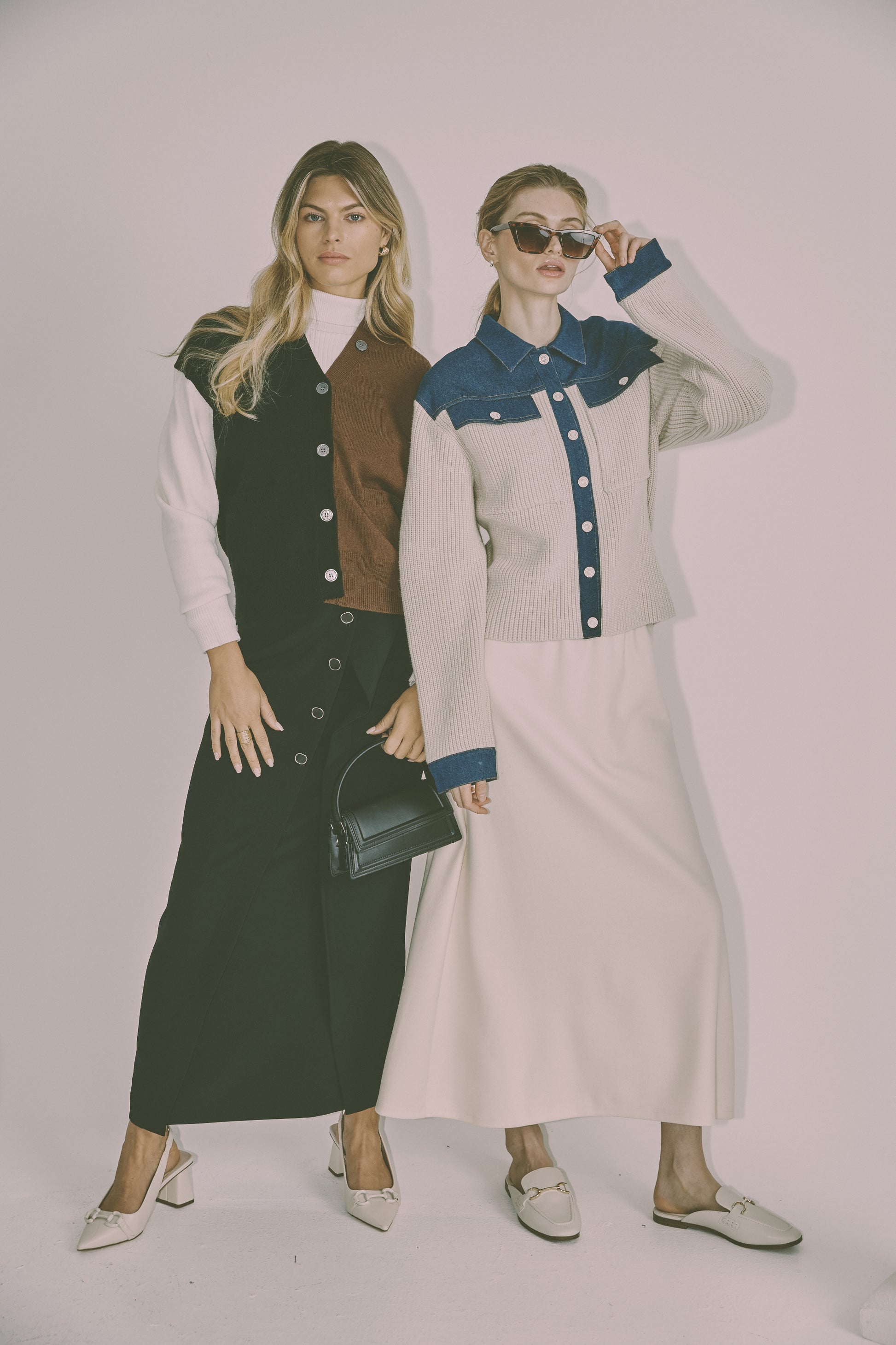 NOIR-CH114 BLACK&BROWN CARDIAGN