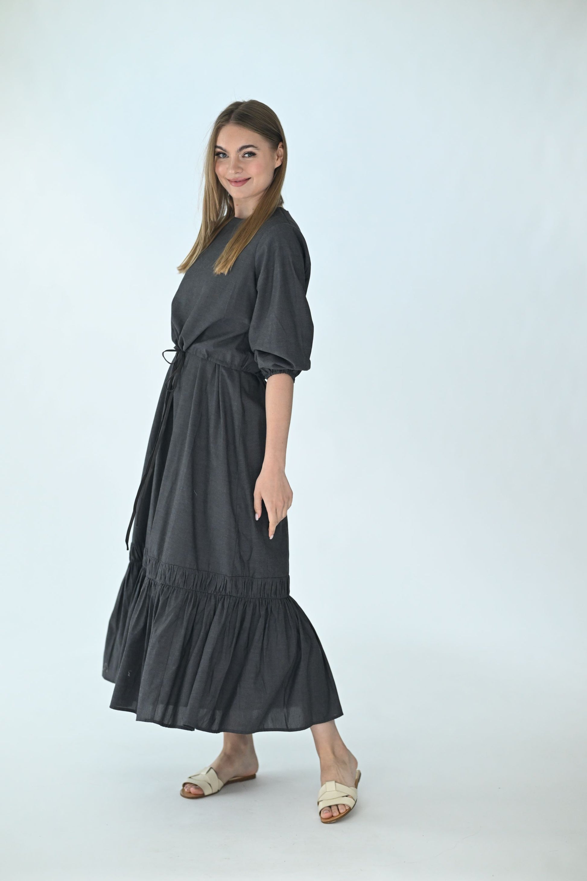 CO498B&CO499B GREY DRESS+TOP