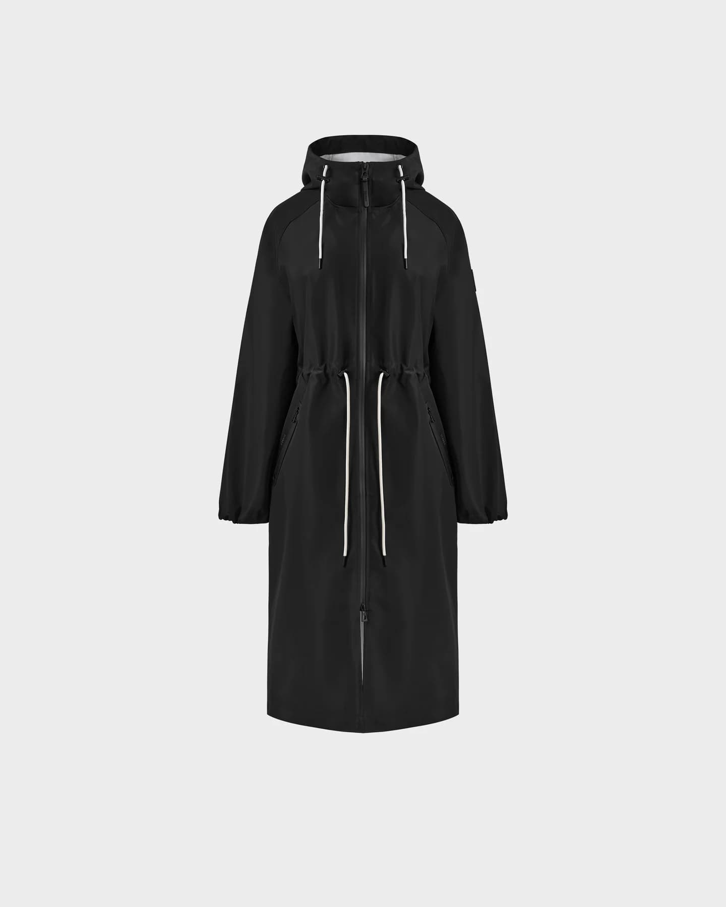 RUD-8125008 CARLA BLACK LONG RAINCOAT