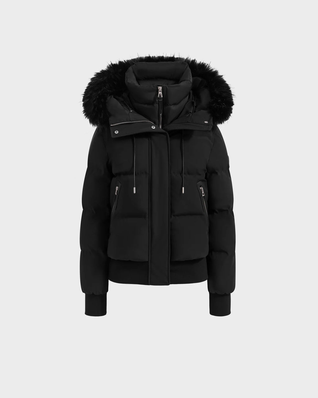 RUD-8125579 CIEYNA BLACK FUR HOOD JACKET