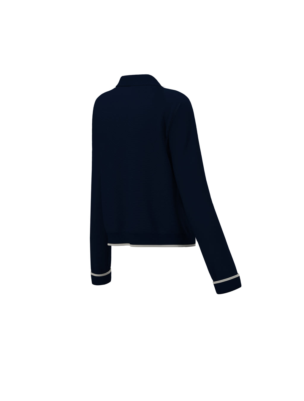 EBM-2415341011 ELSA CARDIGAN IN WHITE OR NAVY WITH WHITE EDGING