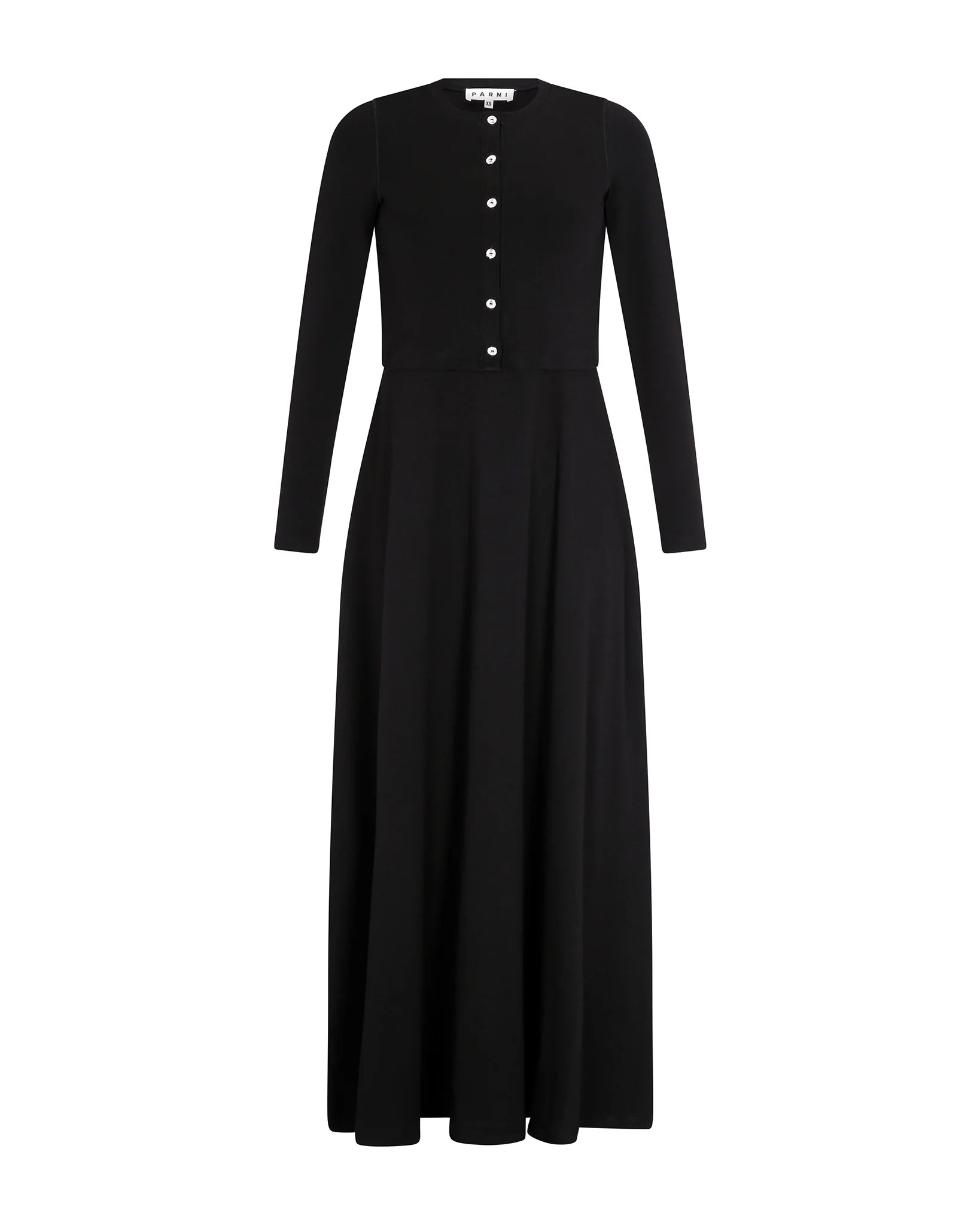 PAR-D429 BLACK CARDI DRESS SET