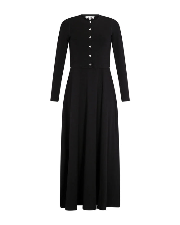PAR-D429 BLACK CARDI DRESS SET