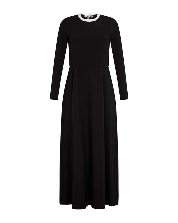 PAR-D435 BLACK CROP TOP&DRESS SET