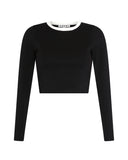 PAR-D435 BLACK CROP TOP&DRESS SET
