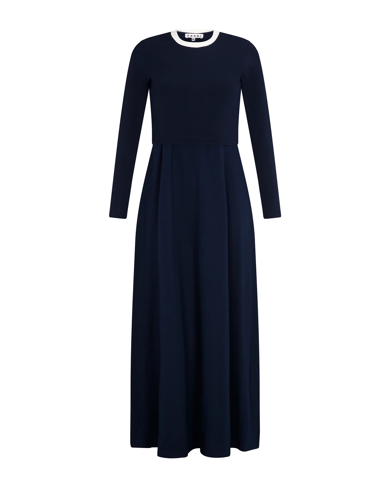 PAR-D435 NAVY SLEEVELESS DRESS