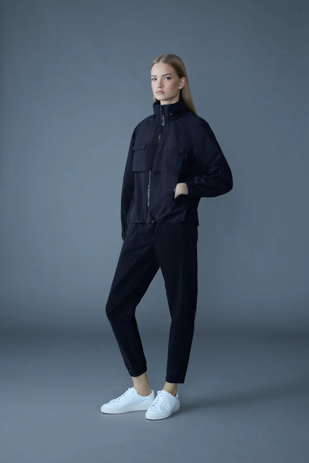 MKG-DEVORAH NAVY RAIN JACKET