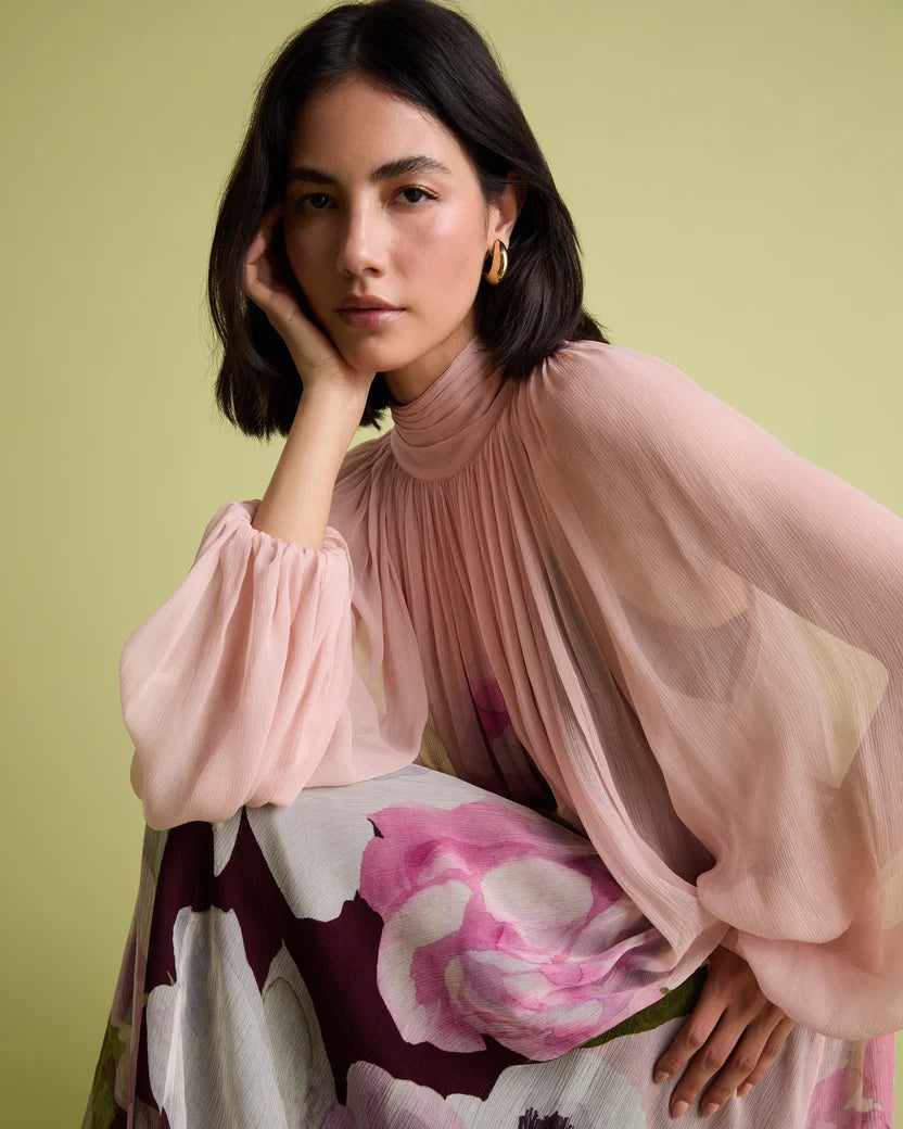 FLR-DR-207 FLORAL CHIFFON DRESS