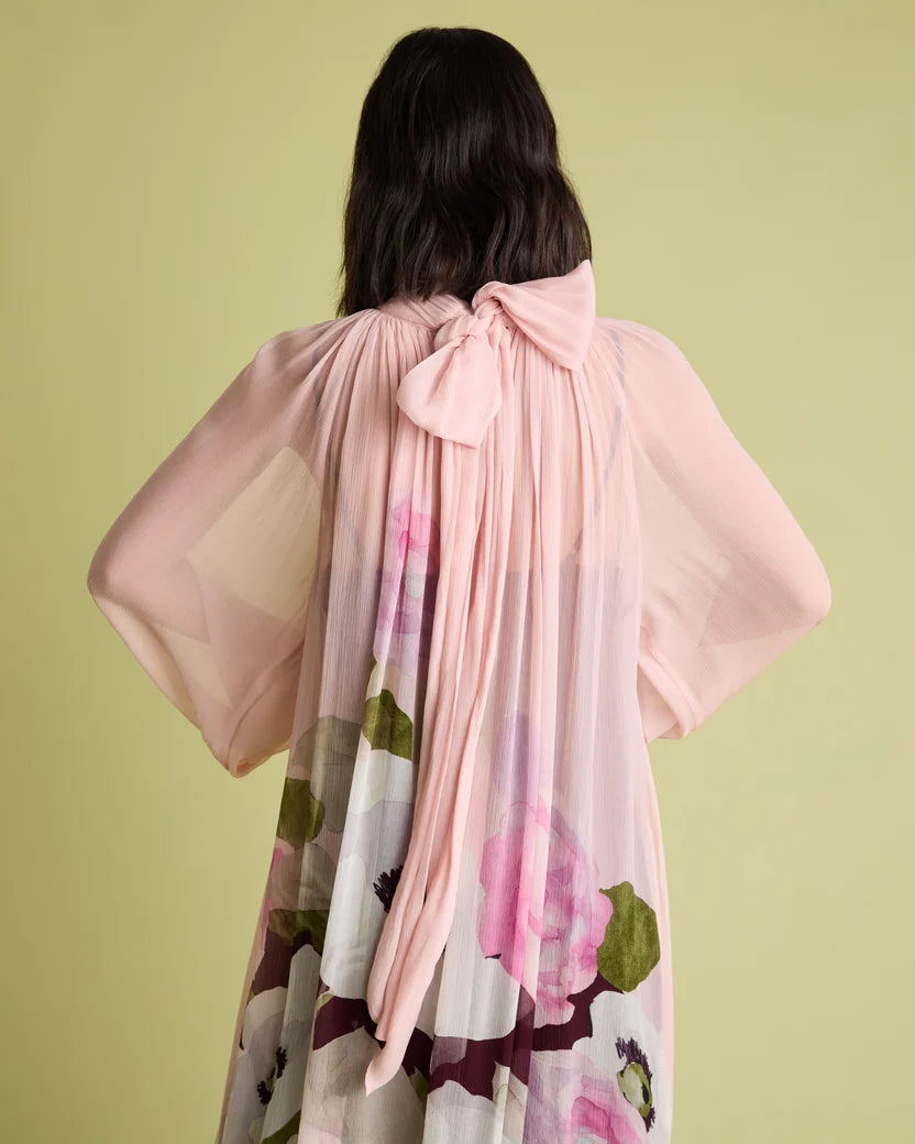 FLR-DR-207 FLORAL CHIFFON DRESS