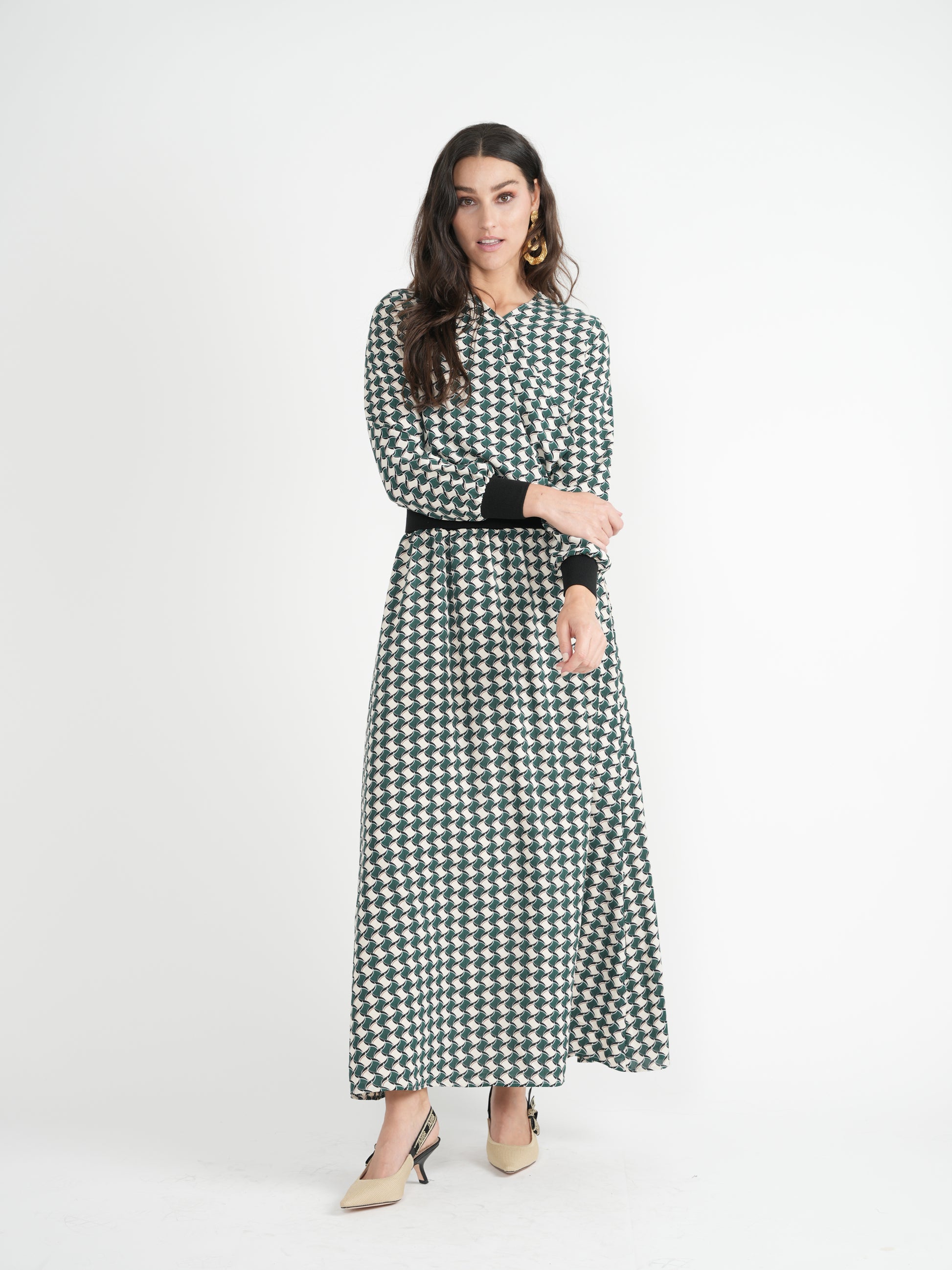 DEJ-DS4M9004 GREEN PRINT 2PC