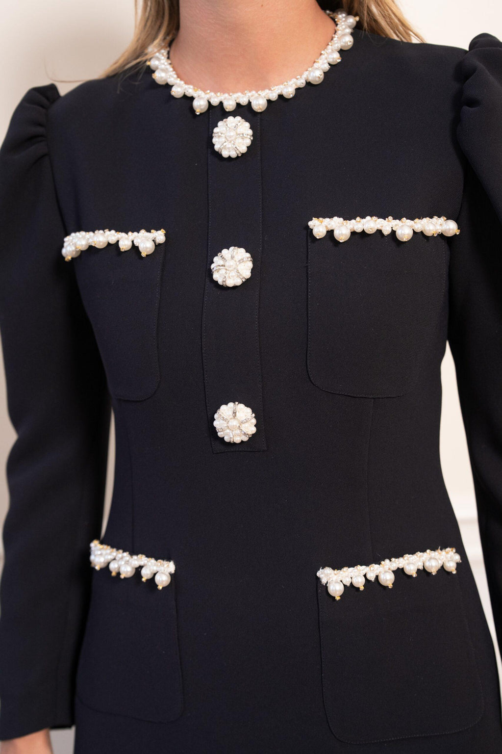 ECL-HELOISE BLACK EMBELLISHED DRESS