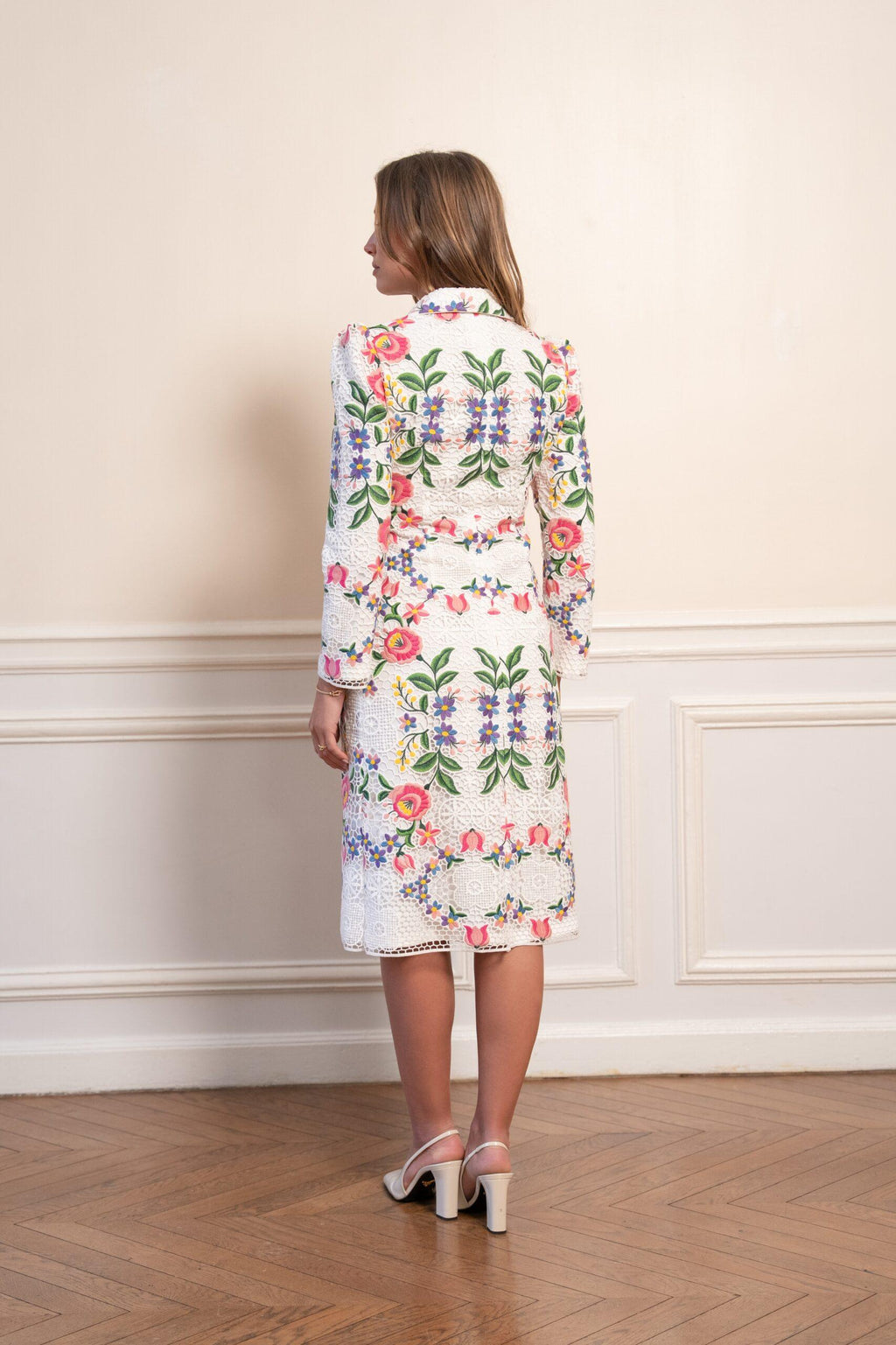 ECL-HORIZON MULTI FLORAL LACE DRESS