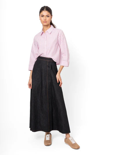MUN-MNS6046 BLACK DENIM AMARA SKIRT