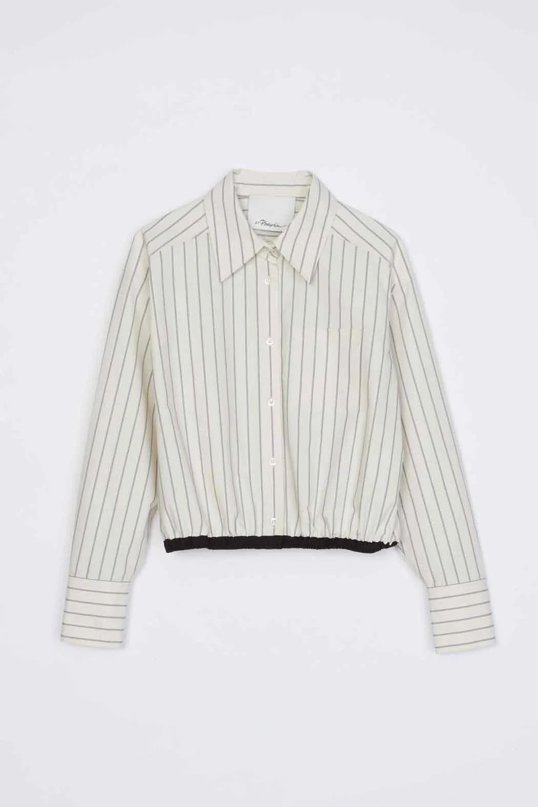 PLM-E61-1767 CREAM MULTI STRIPE BLOUSE