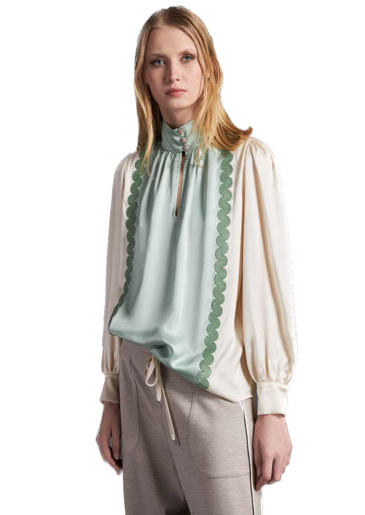 TRC-G601 CREAM BLOUSE