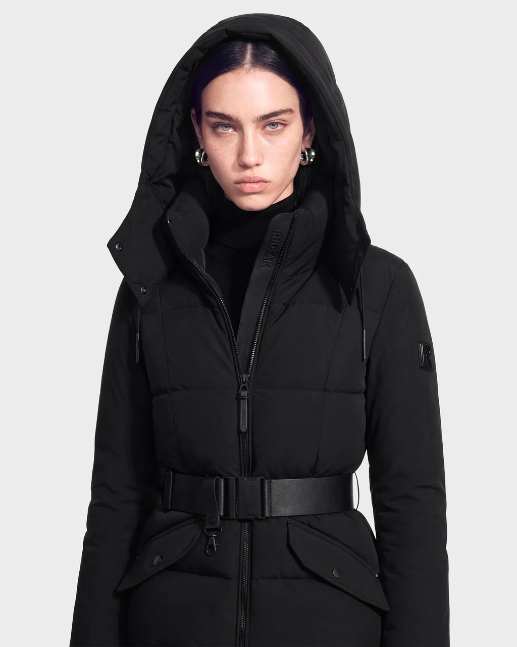 RUD-8125587 ADELINE H BLACK BELTED PUFFER JACKET X
