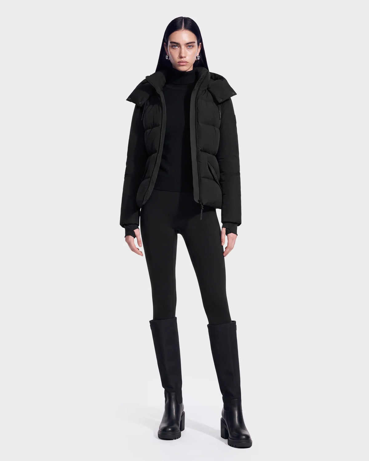 RUD-8125587 ADELINE H BLACK BELTED PUFFER JACKET X