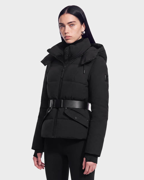 RUD-8125587 ADELINE H BLACK BELTED PUFFER JACKET X