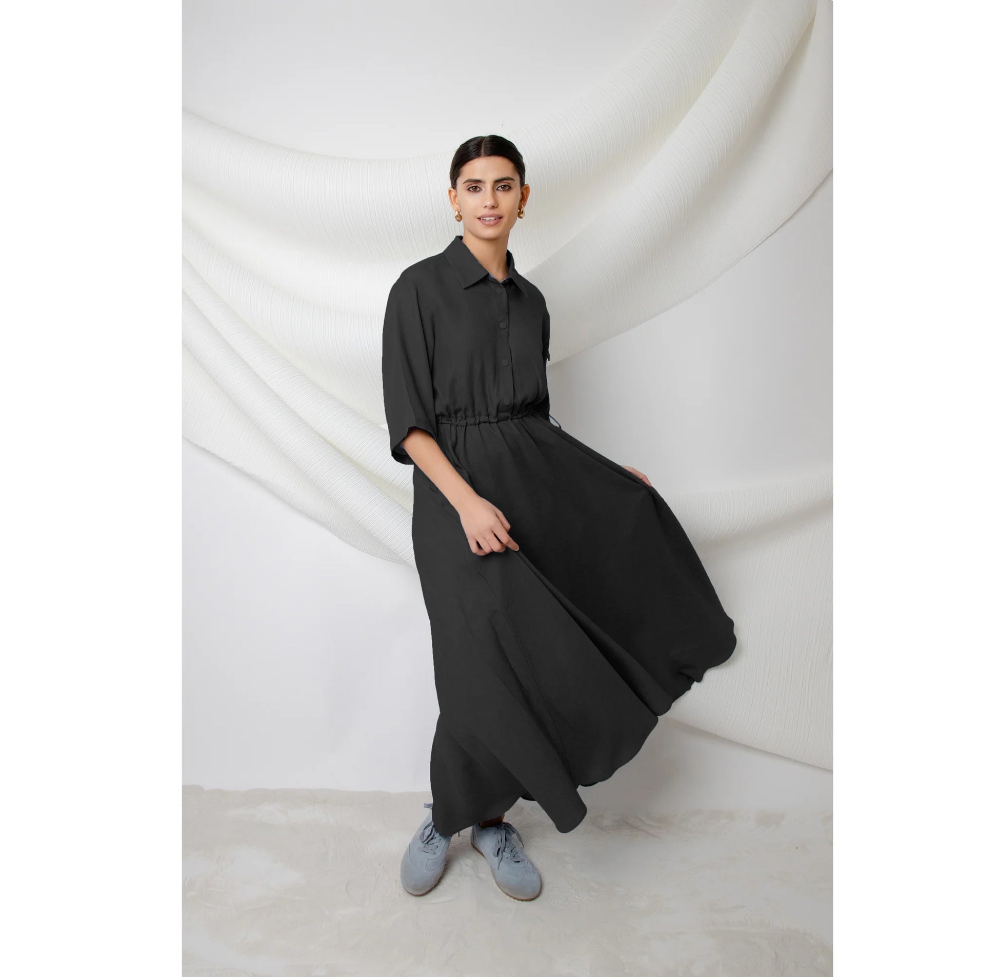 MUN-MNS4561 BLK DENIM ENZO DRESS
