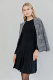 APP-F22-199 BLACK WIDE PLEAT KIRT