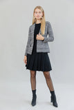 APP-F22-199 BLACK WIDE PLEAT KIRT