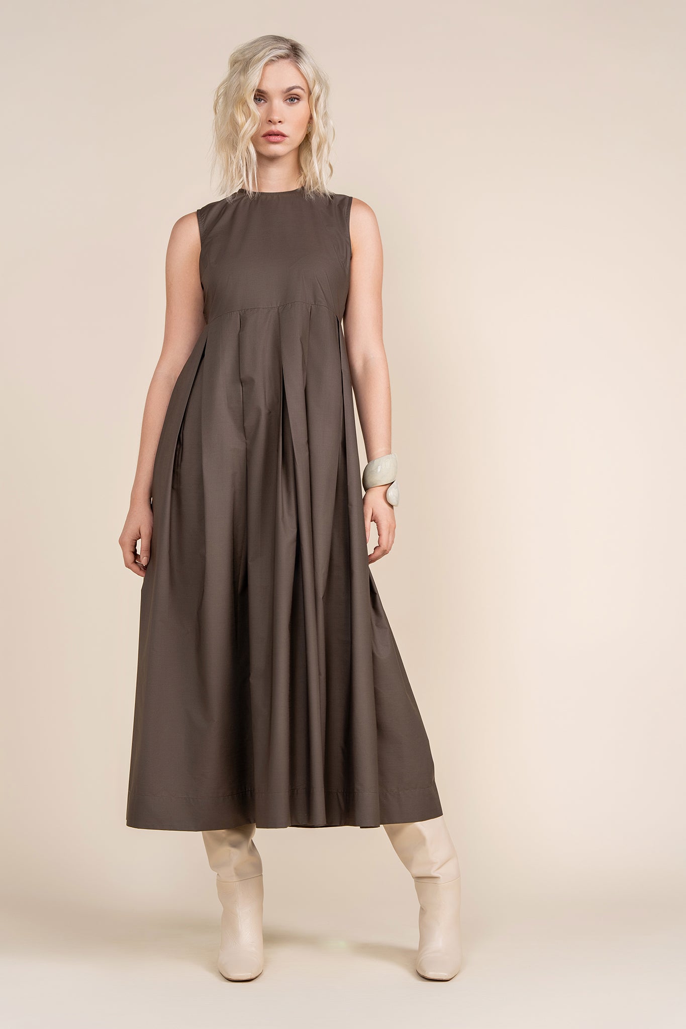 APP-F24-712&F24-705 OLIVE CARDI DRESS SET