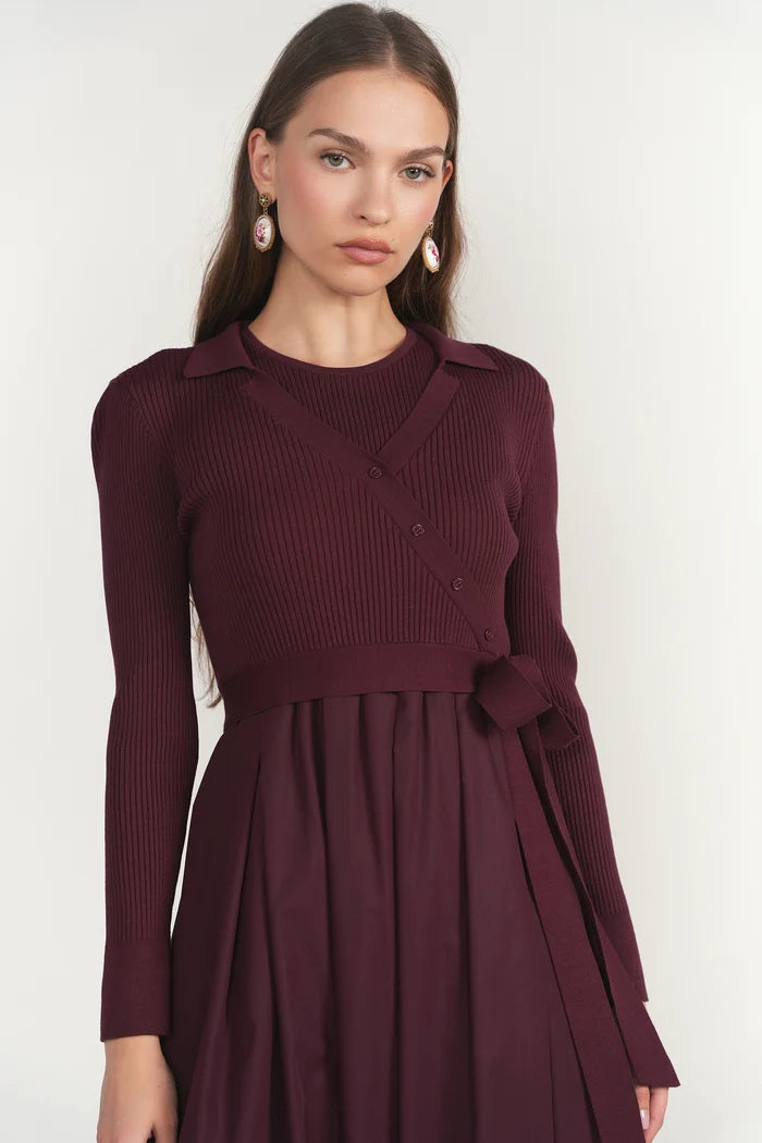 APP-F26-1185 BERRY MACKENZIE WRAP DRESS