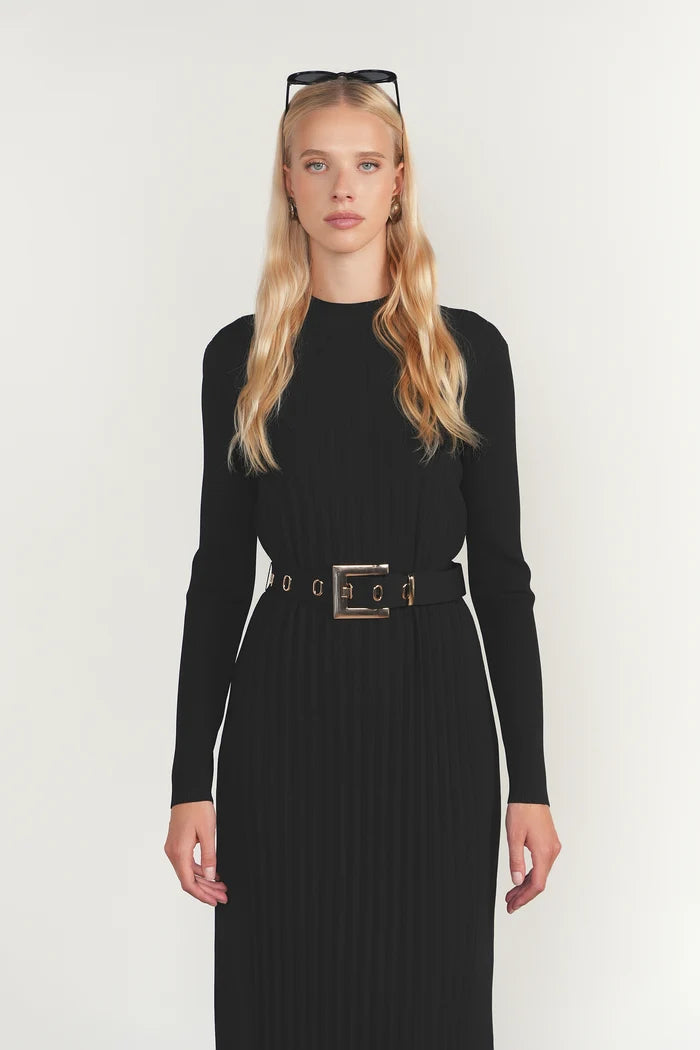 APP-F26-1186 BLACK KNIT DRESS