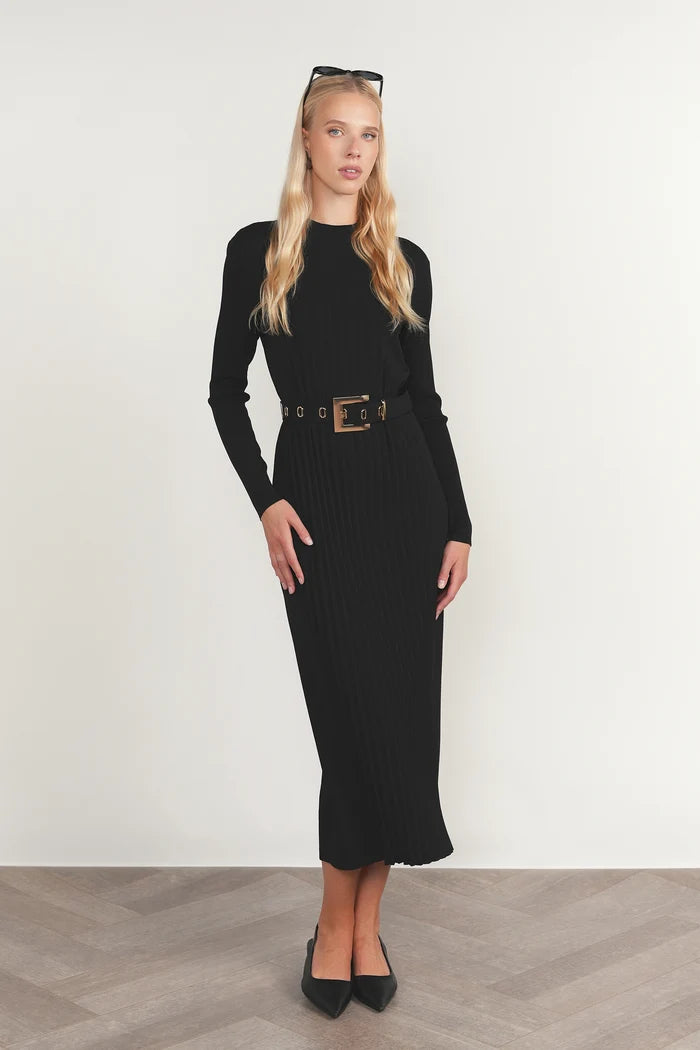 APP-F26-1186 BLACK KNIT DRESS