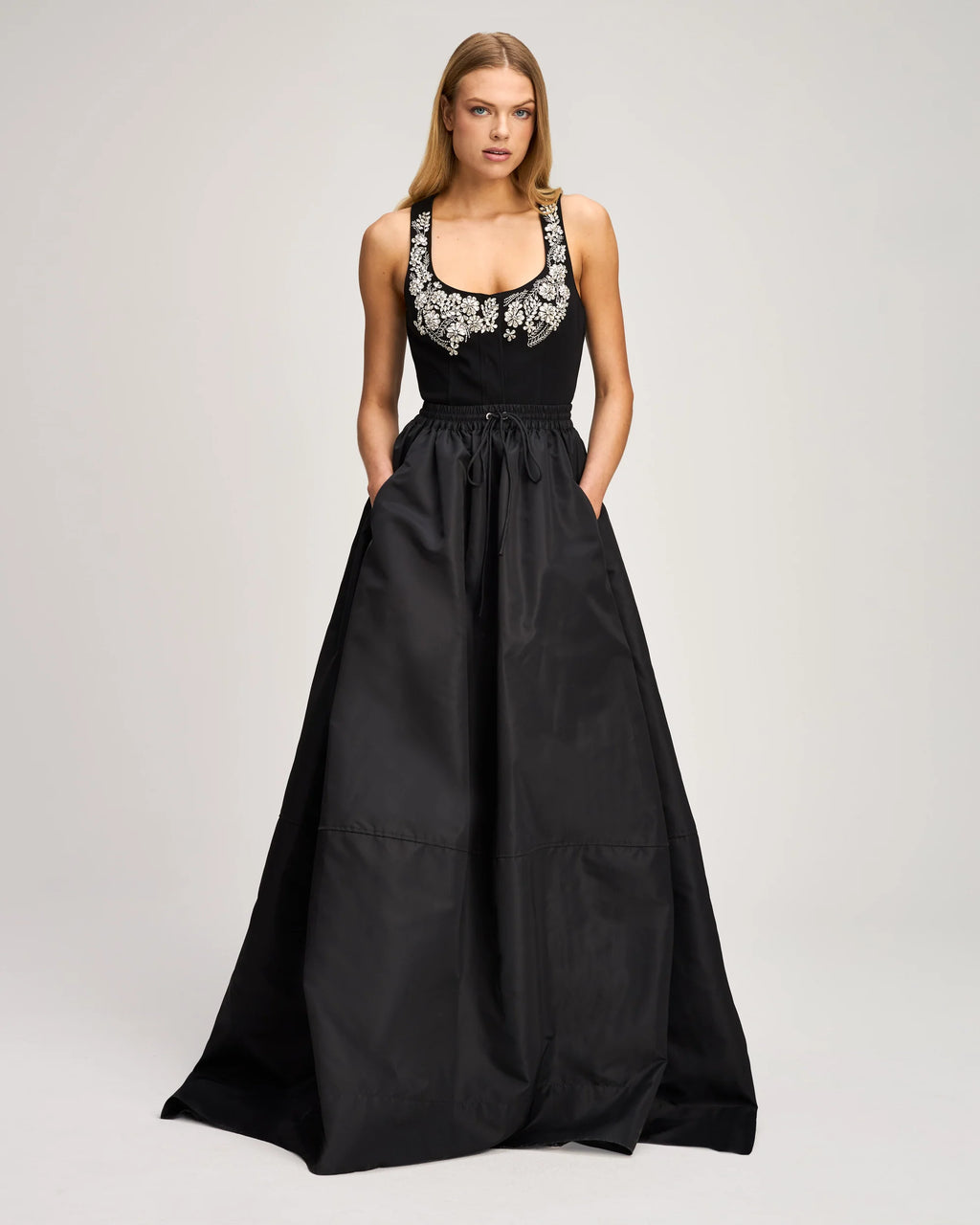 CQS-ZS73410556Z BLACK SIRANI BALLGOWN SKIRT