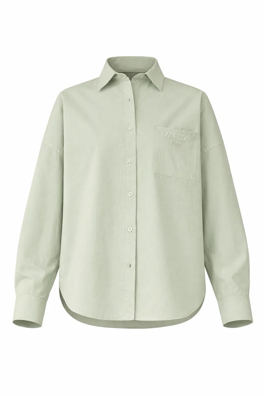 ALZ-T091 GREEN URBAN BLOUSE