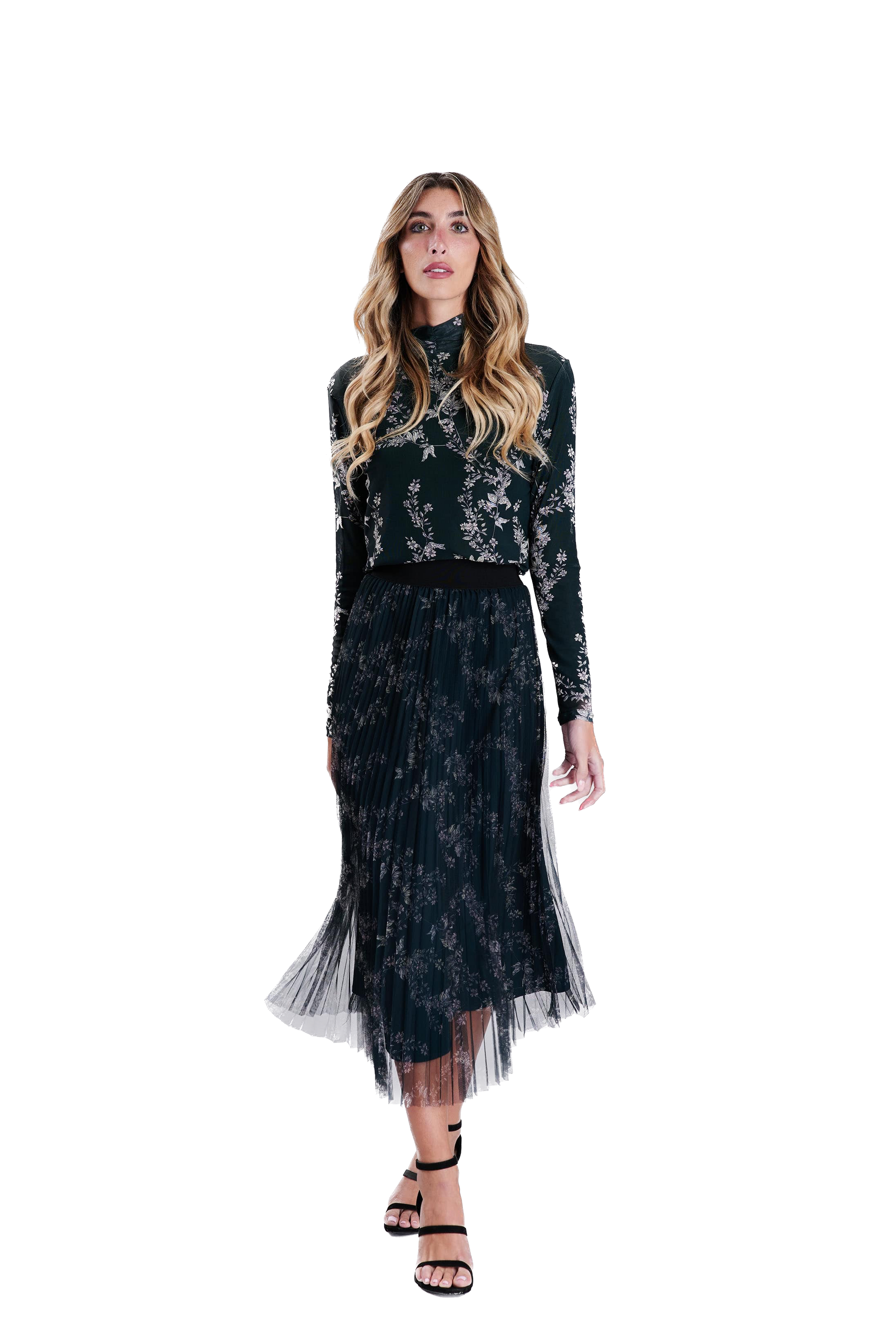 MIZ-991958&991959 FLORAL GREEN SET