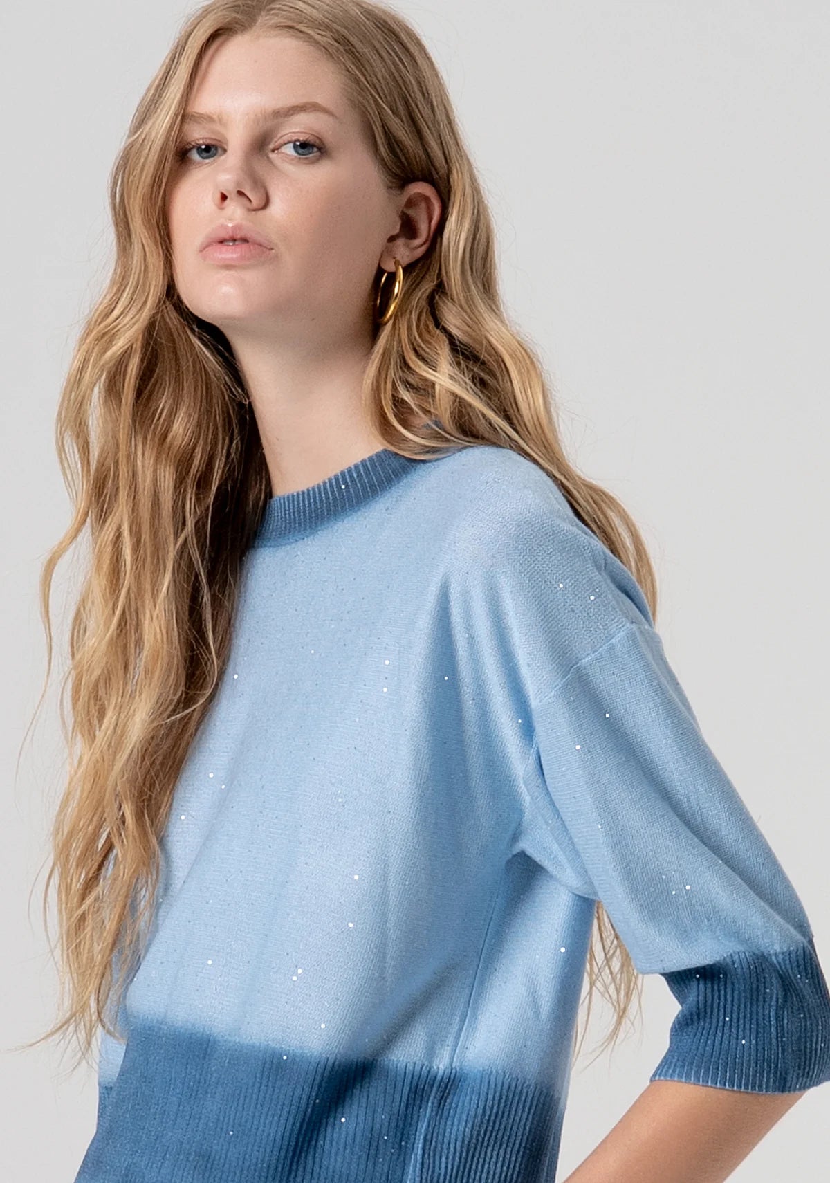 FCM-FJ26ST7005K4 BLUE TIE DYE TOP