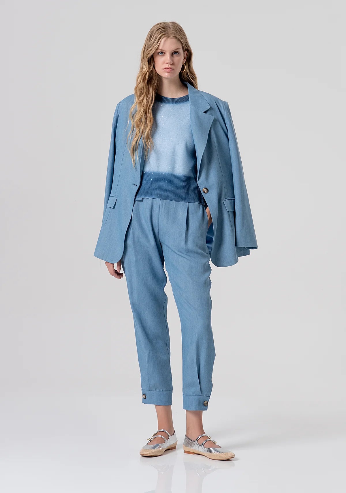 FCM-FJ26ST7005K4 BLUE TIE DYE TOP