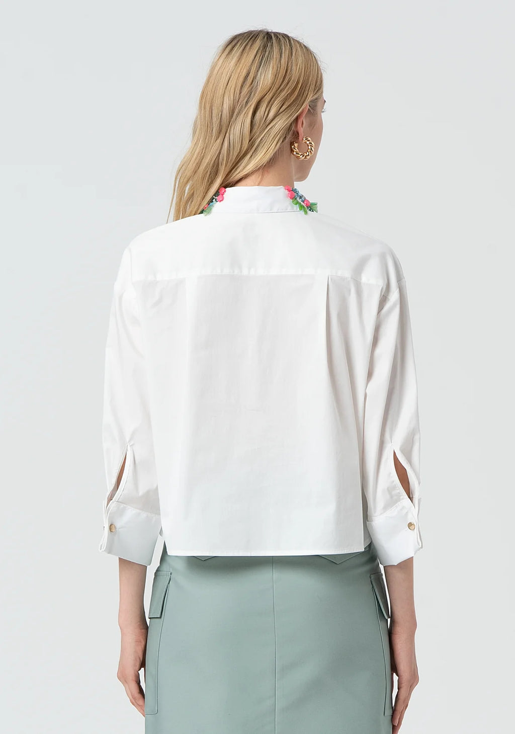 FCM-FR25ST6010W5 WHITE&COLORED DIAMOND SHIRT
