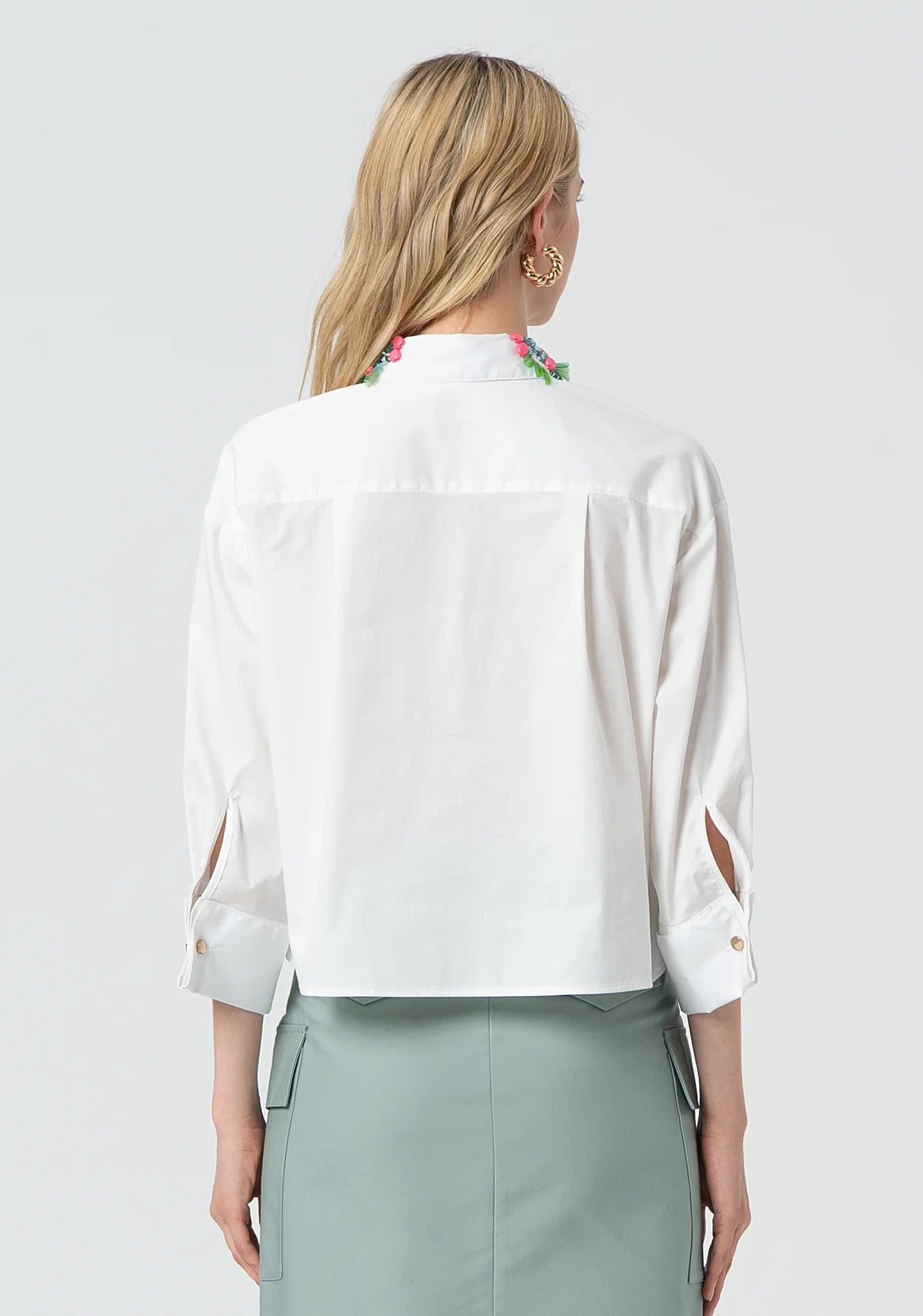 FCM-FR25ST6010W5 WHITE&COLORED DIAMOND SHIRT
