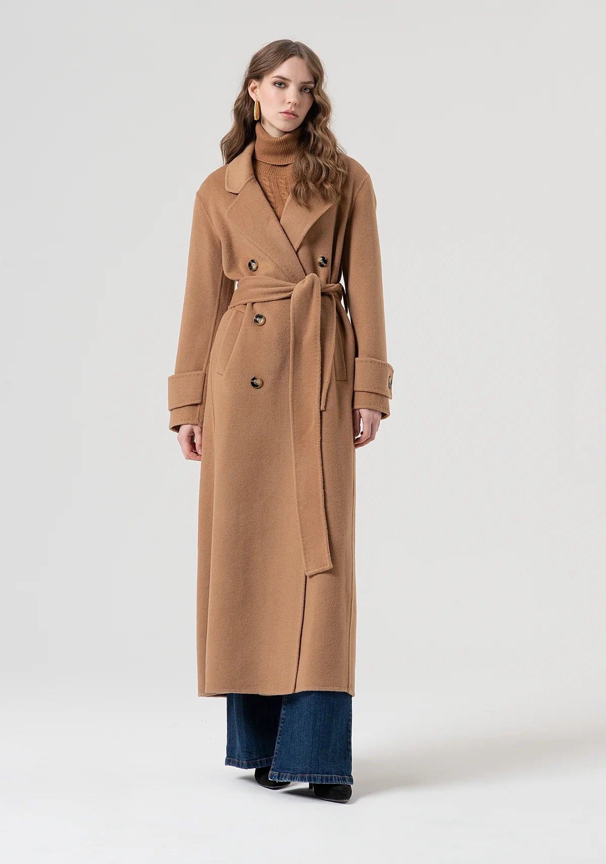 FCM-FR25WC1001W8 BLACK LONG COAT