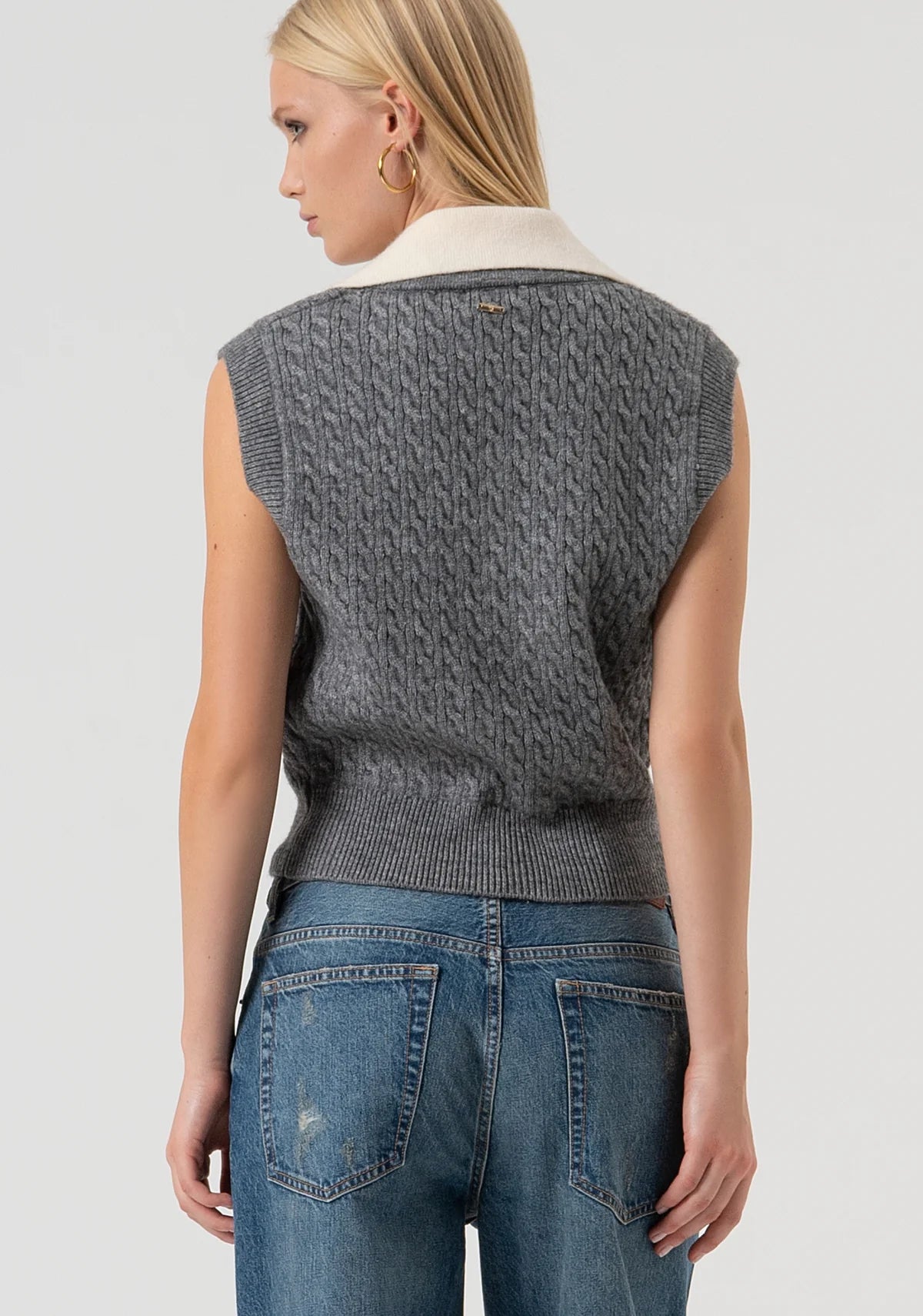 FCM-FR25WJ5011K5 GREY&IVORY VEST