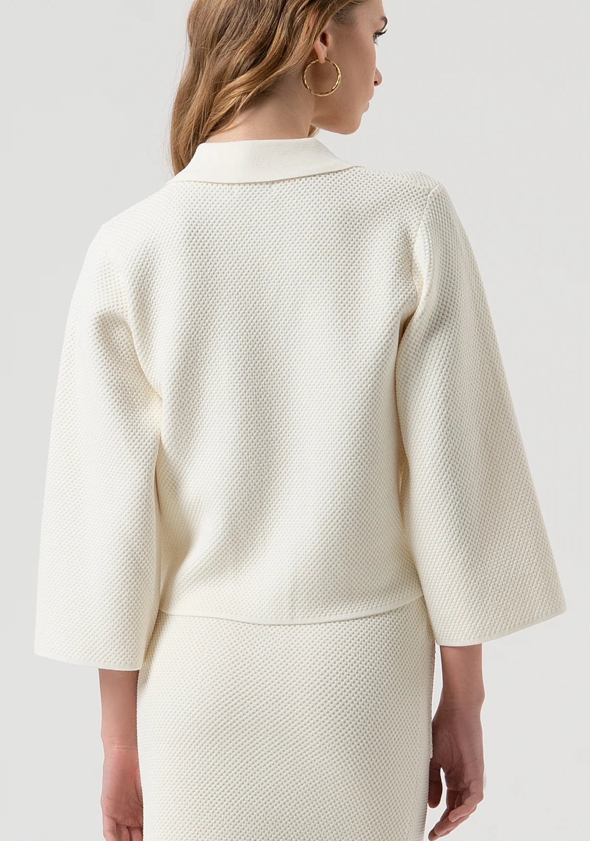 FCM-FR25WT8017K5 CREAM KNIT CARDIGAN