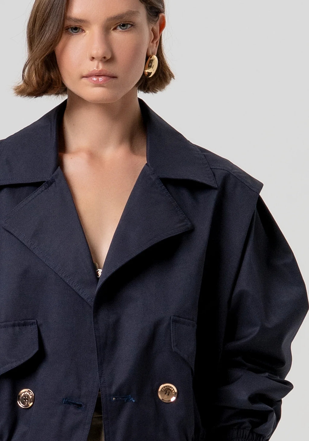 FCM-FR26SJ1003W4 NAVY DOUBLE BREASTED JACKET