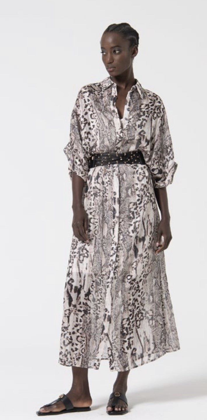 FRC- FR24D3031W66 ANIMAL PRINT DRESS