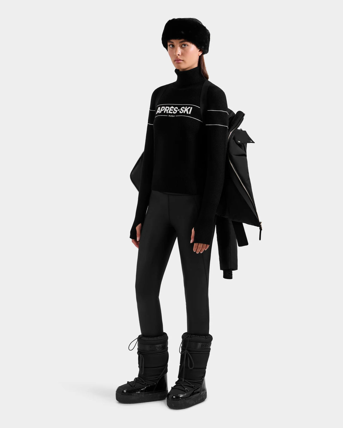 RUD-8125587 ADELINE H BLACK BELTED PUFFER JACKET X