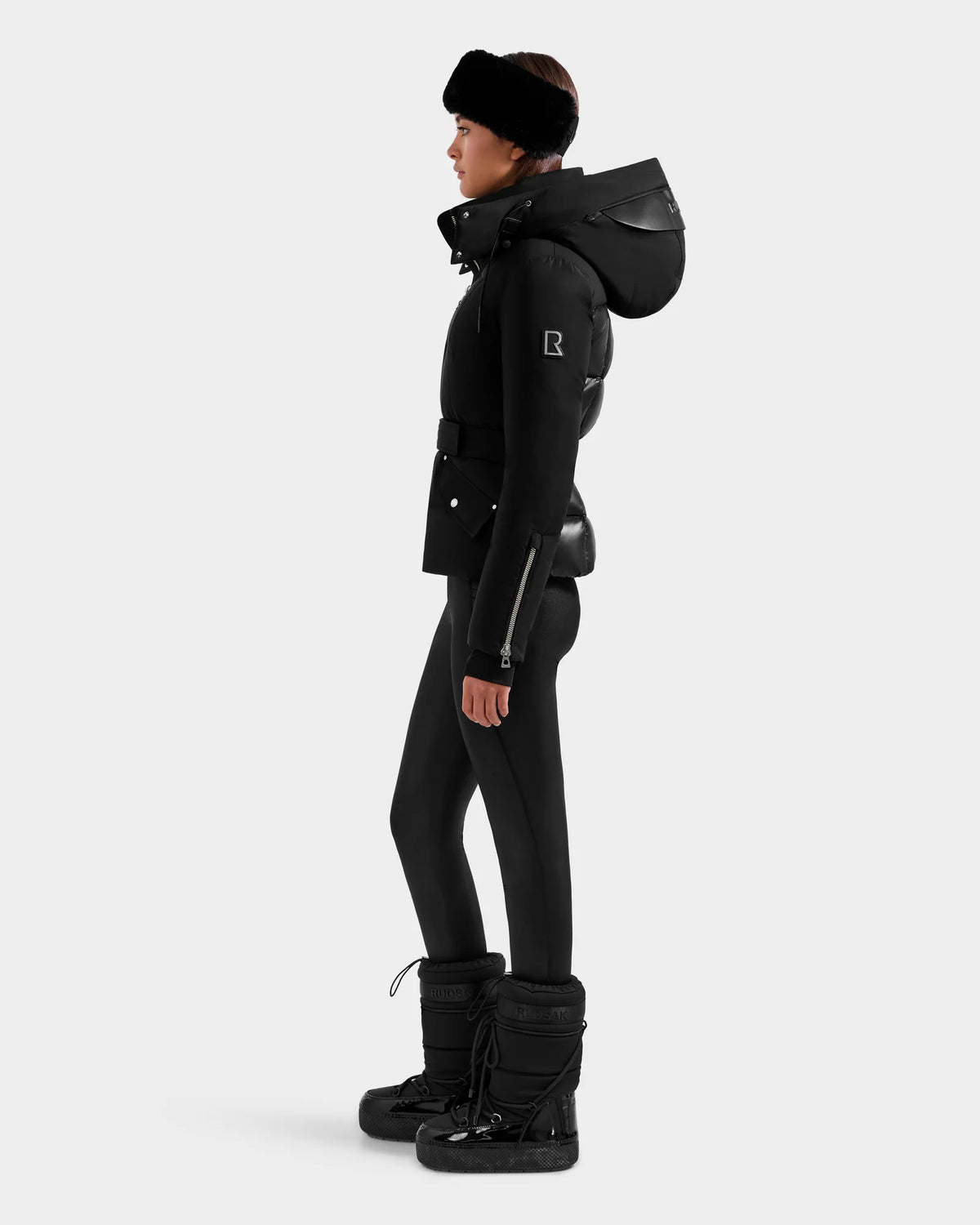 RUD-8125587 ADELINE H BLACK BELTED PUFFER JACKET X