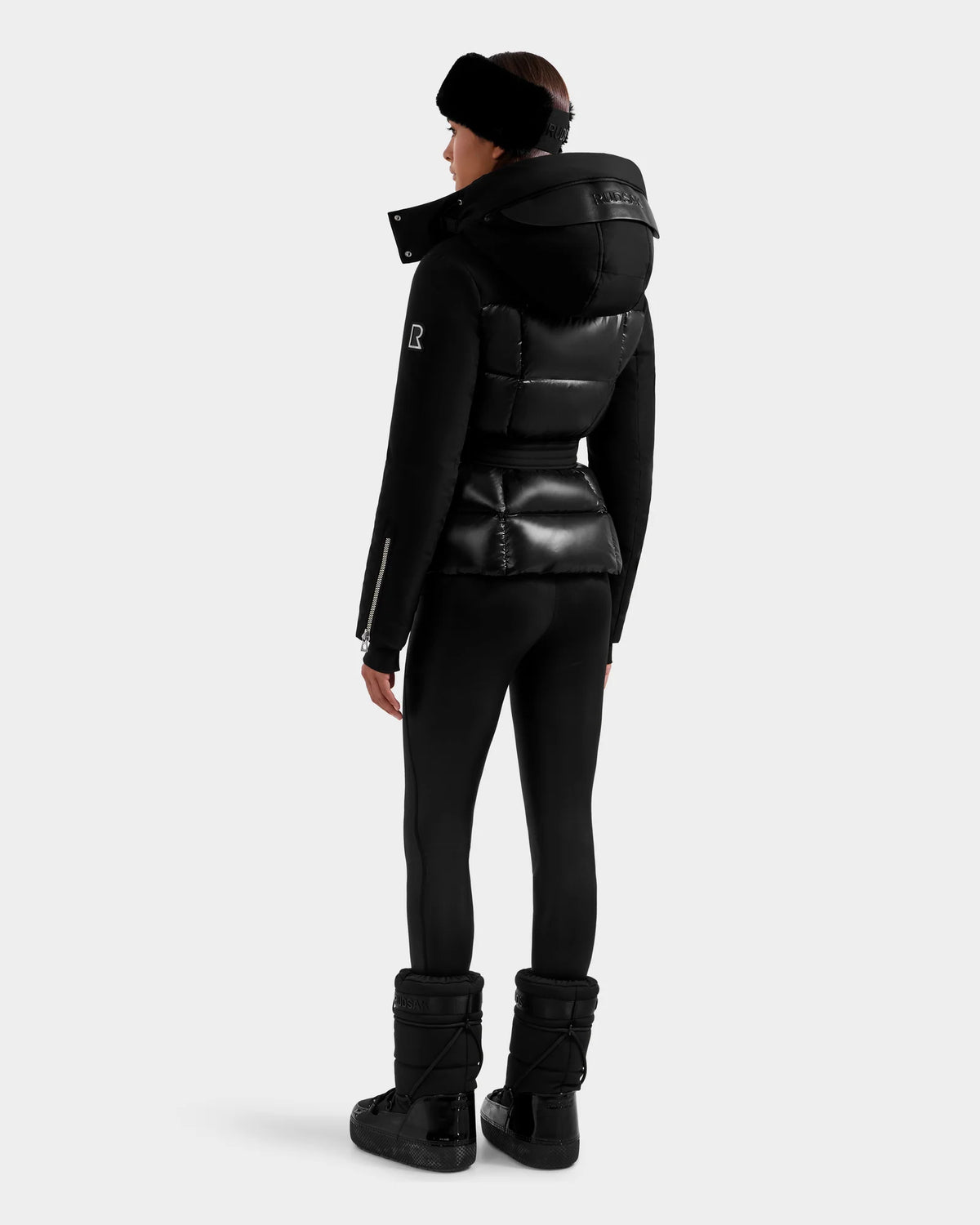 RUD-8125587 ADELINE H BLACK BELTED PUFFER JACKET X