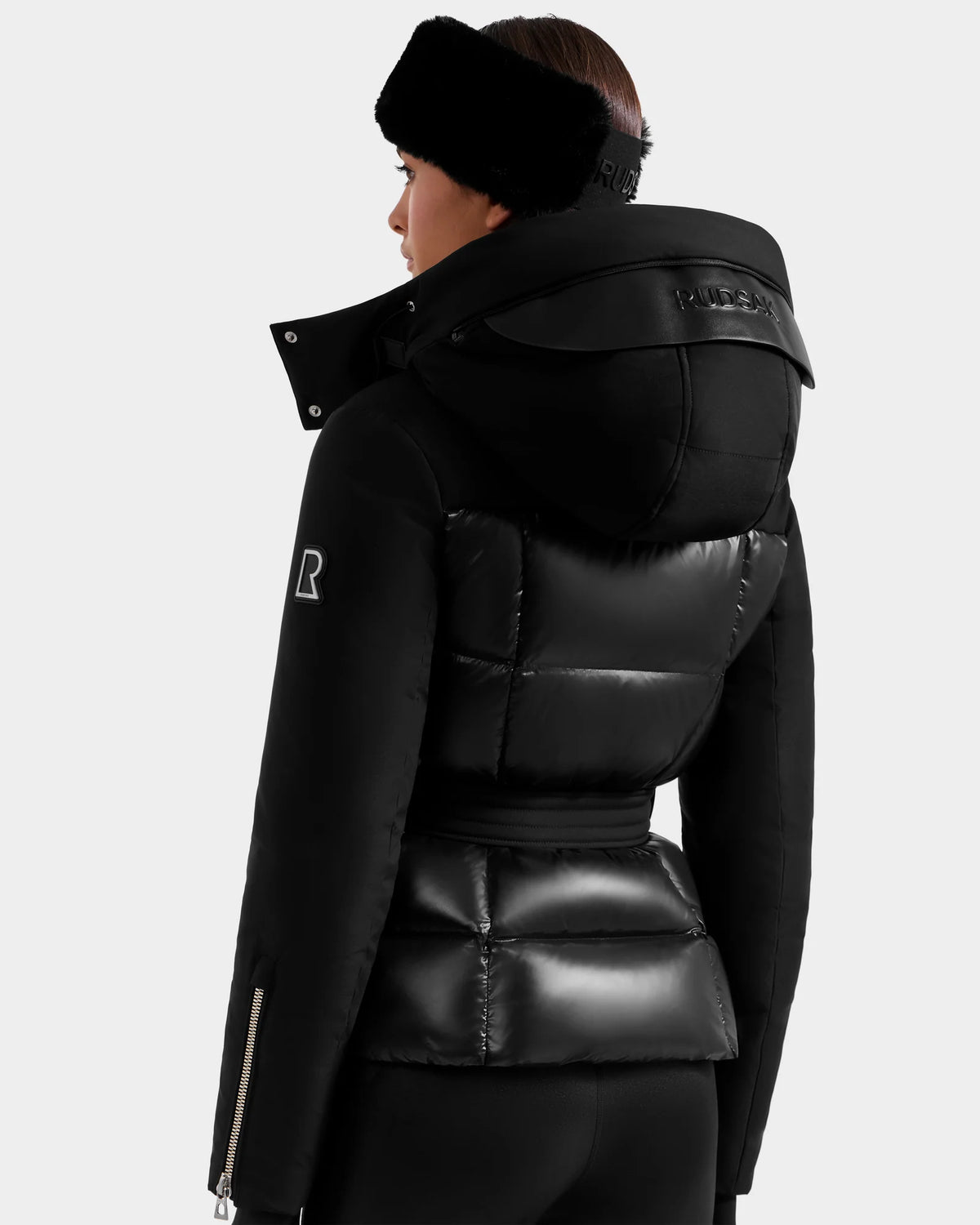 RUD-8125587 ADELINE H BLACK BELTED PUFFER JACKET X
